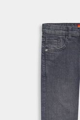 Boys Gray Slim Fit Pant